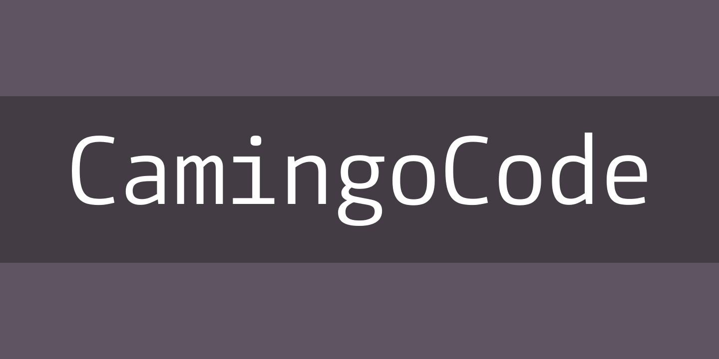Beispiel einer CamingoCode-Schriftart #1